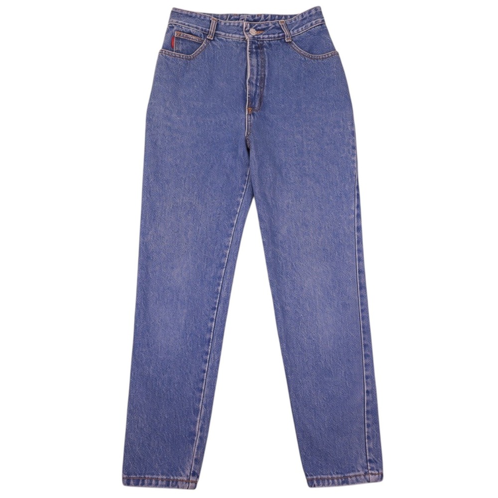 Vintage Bongo Jeans Womens 11 Blue High Waisted Tapered Leg Mom Denim USA 90s